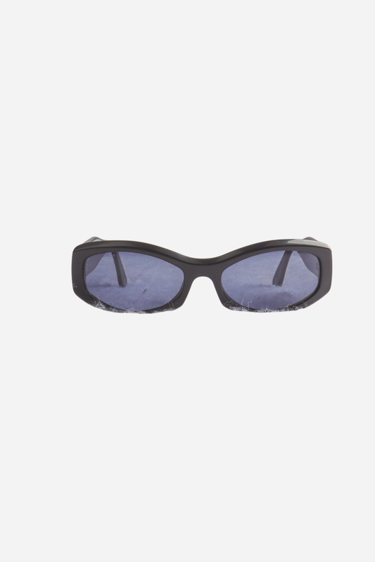 Chanel Black Blue Tinted Sunglasses