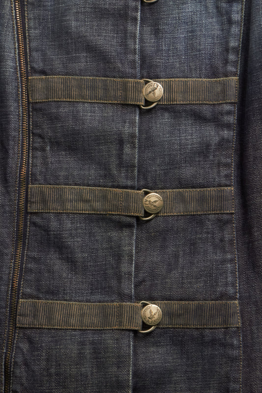 Armani Buttoned Blue Denim Jacket