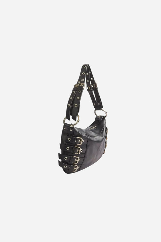 Dolce & Gabbana 2003 Black Leather Corset Bag