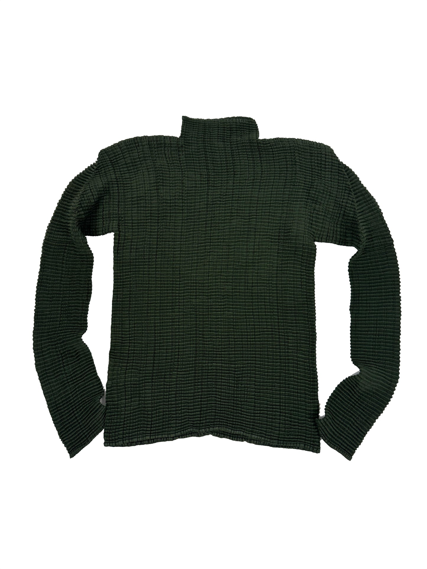 Dark Green Pleated Top