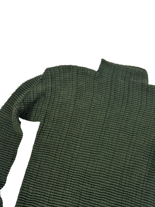 Dark Green Pleated Top