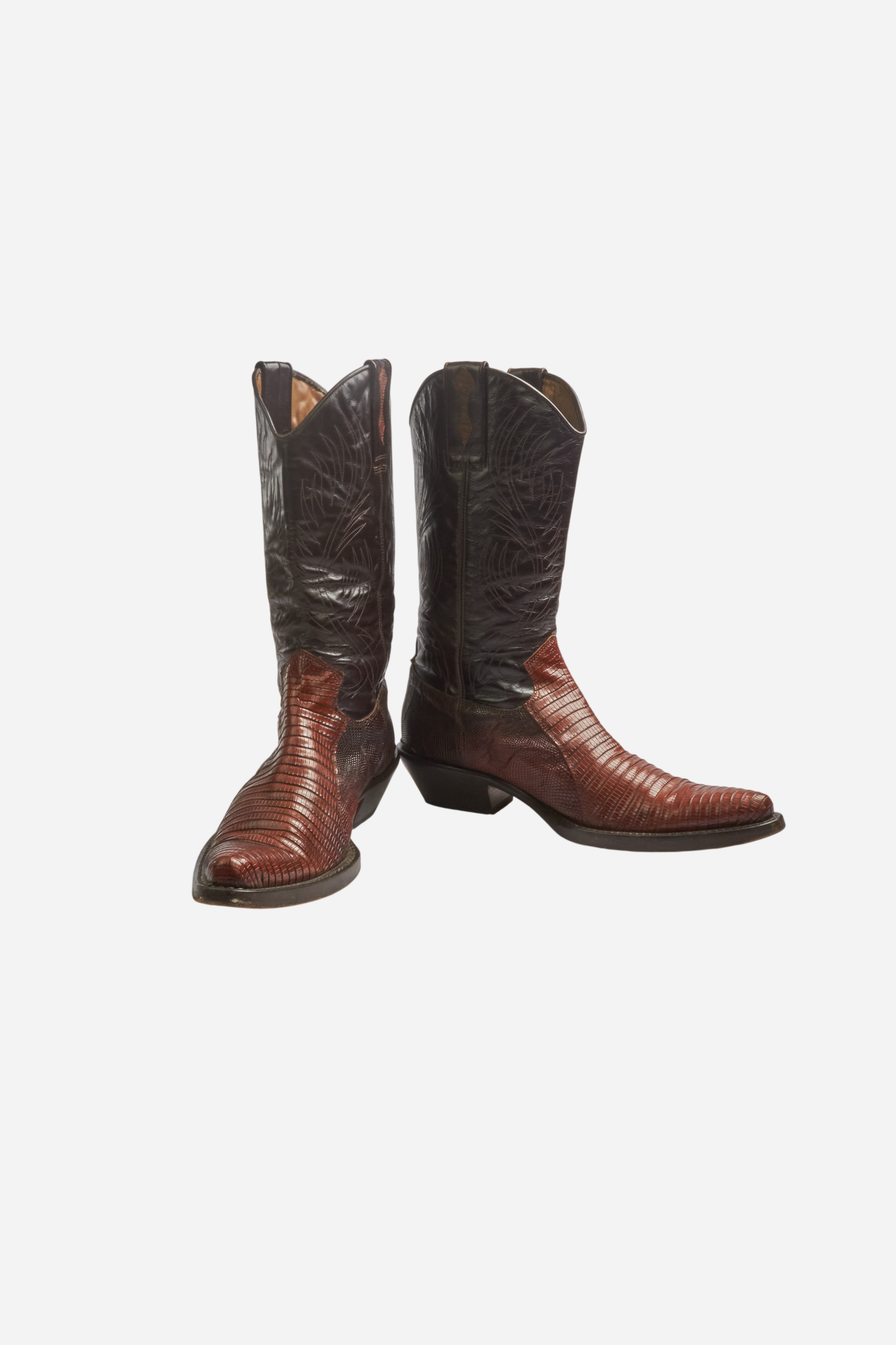 Cavalli Lizard Leather Cowboy Boots