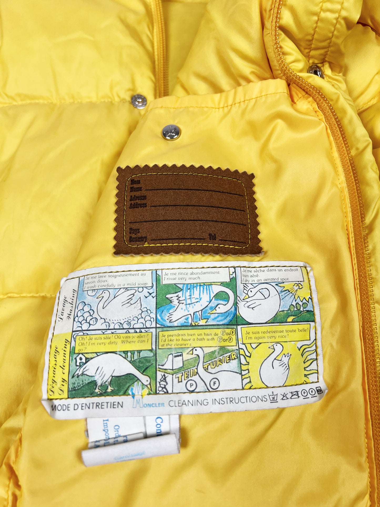80s Yellow Puffer Jacket
