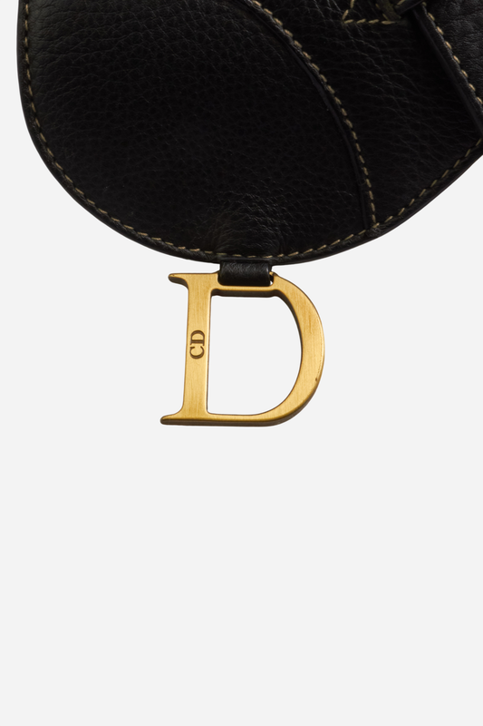 Christian Dior Black Saddle Belt