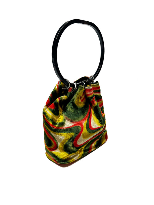 F/W 1999 psychedelic print velvet bag