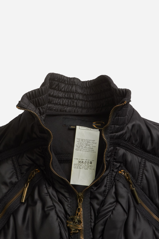 Cavalli Black Cropped Bomber Jacket