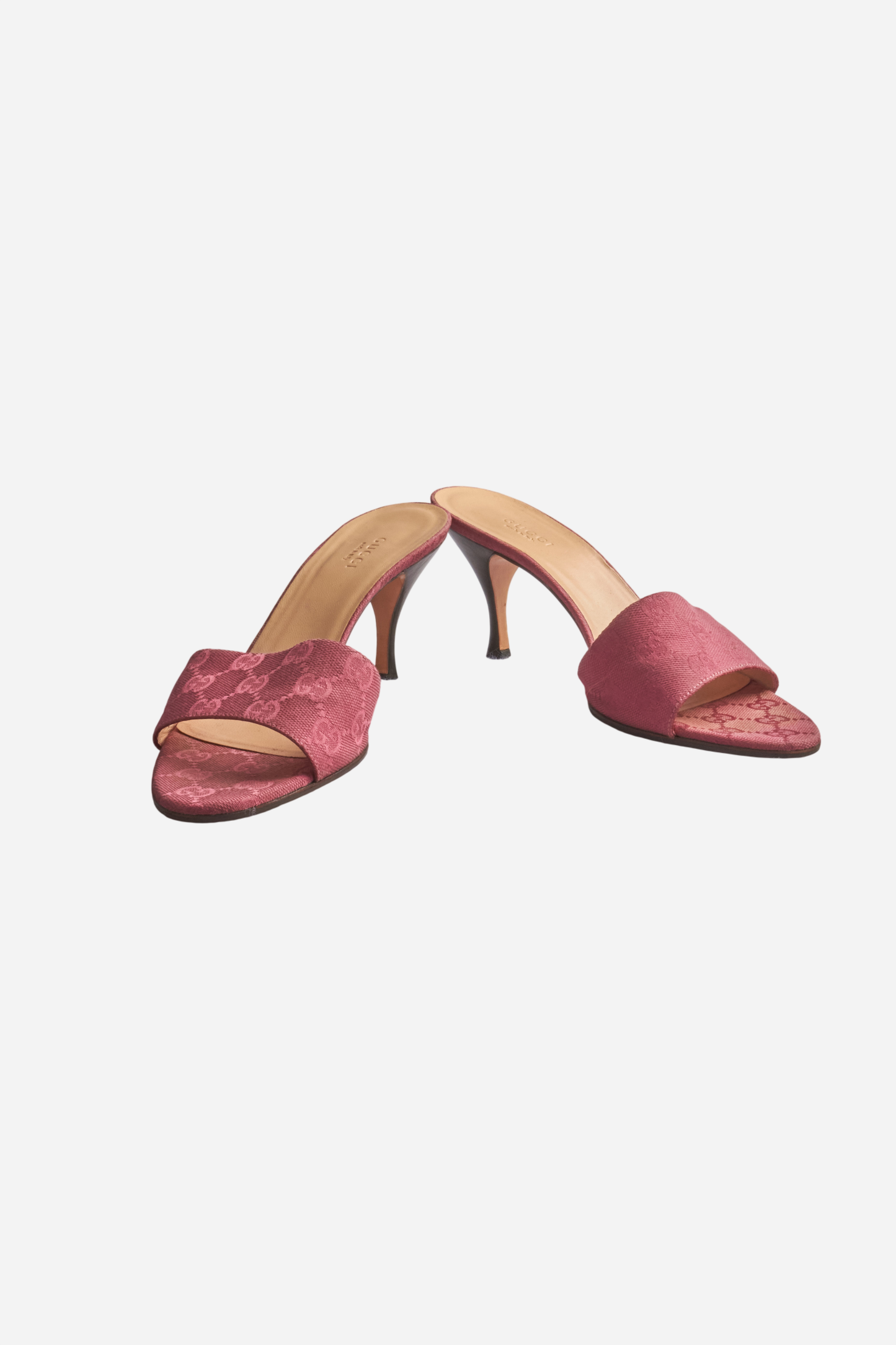 Gucci Pink Monogram Heels