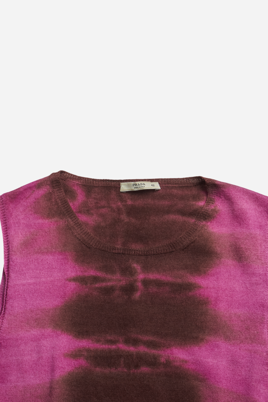 Prada Pink Tie-Dye Top