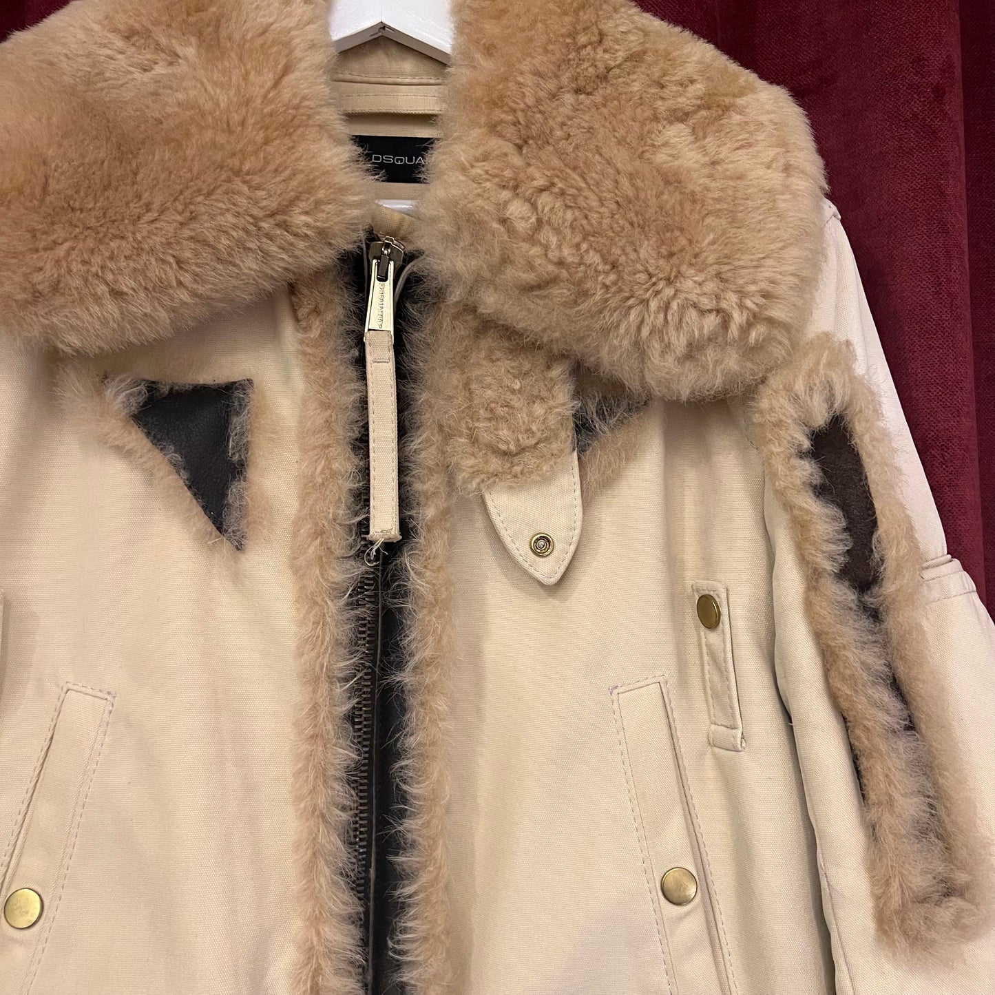 Dsquared2 brown shearling jacket