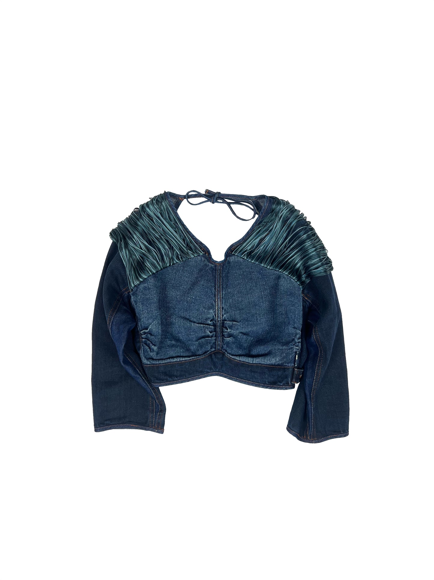 Denim Fringe Top
