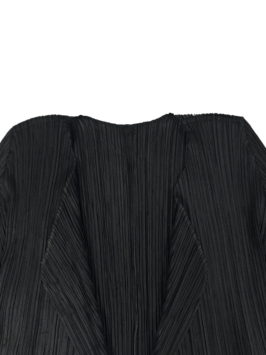 Black Pleated Cardigan
