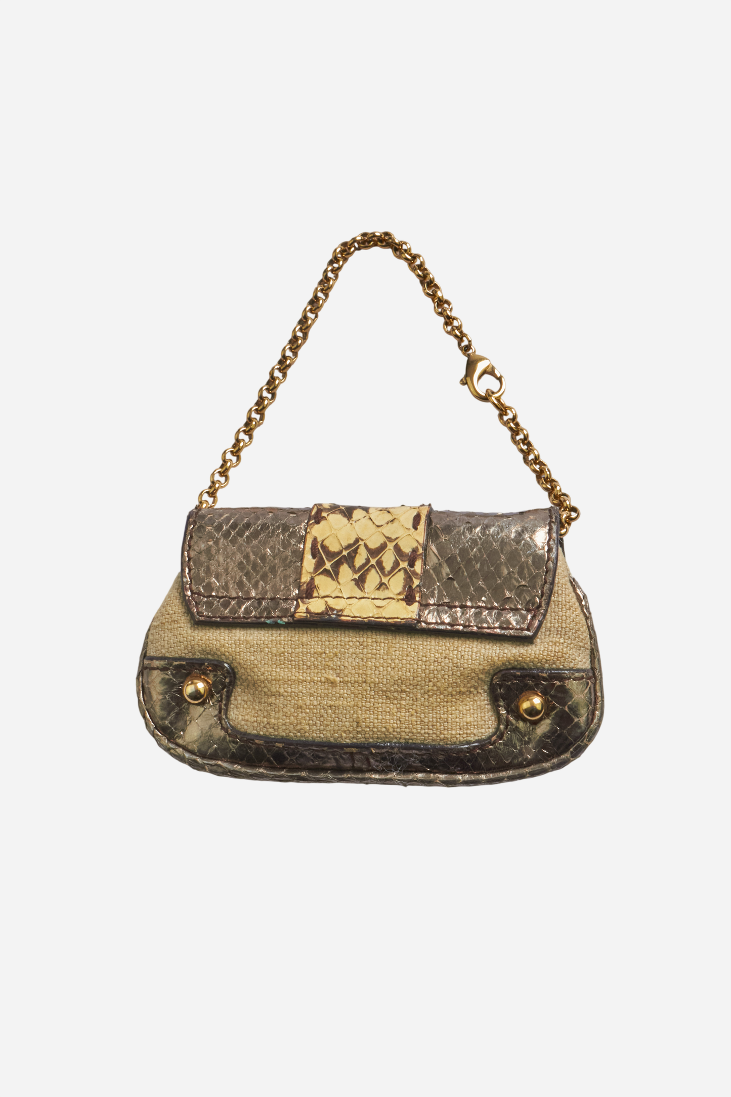Dolce & Gabbana Gold Python Mini Bag