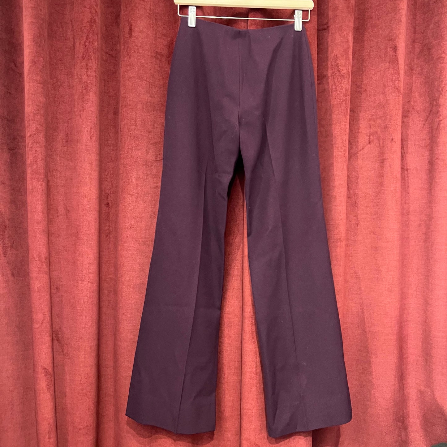 Pierre Balmain aubergine suit