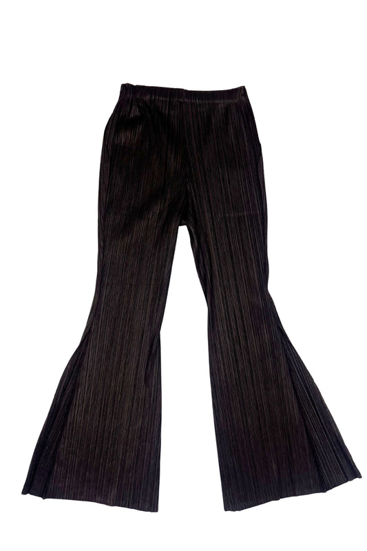 Pleats Please Brown Flared Pants