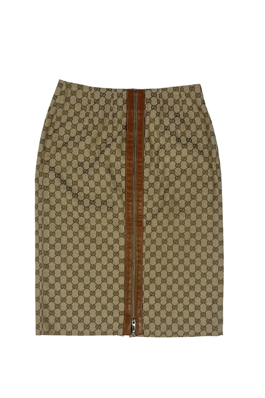 F/W 2000 Monogram Zip Skirt