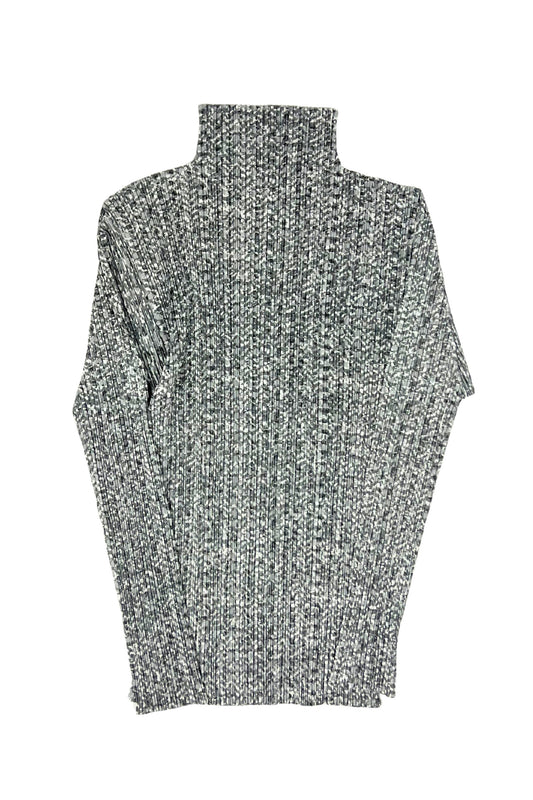 Please Grey Camo Mock-Neck Top