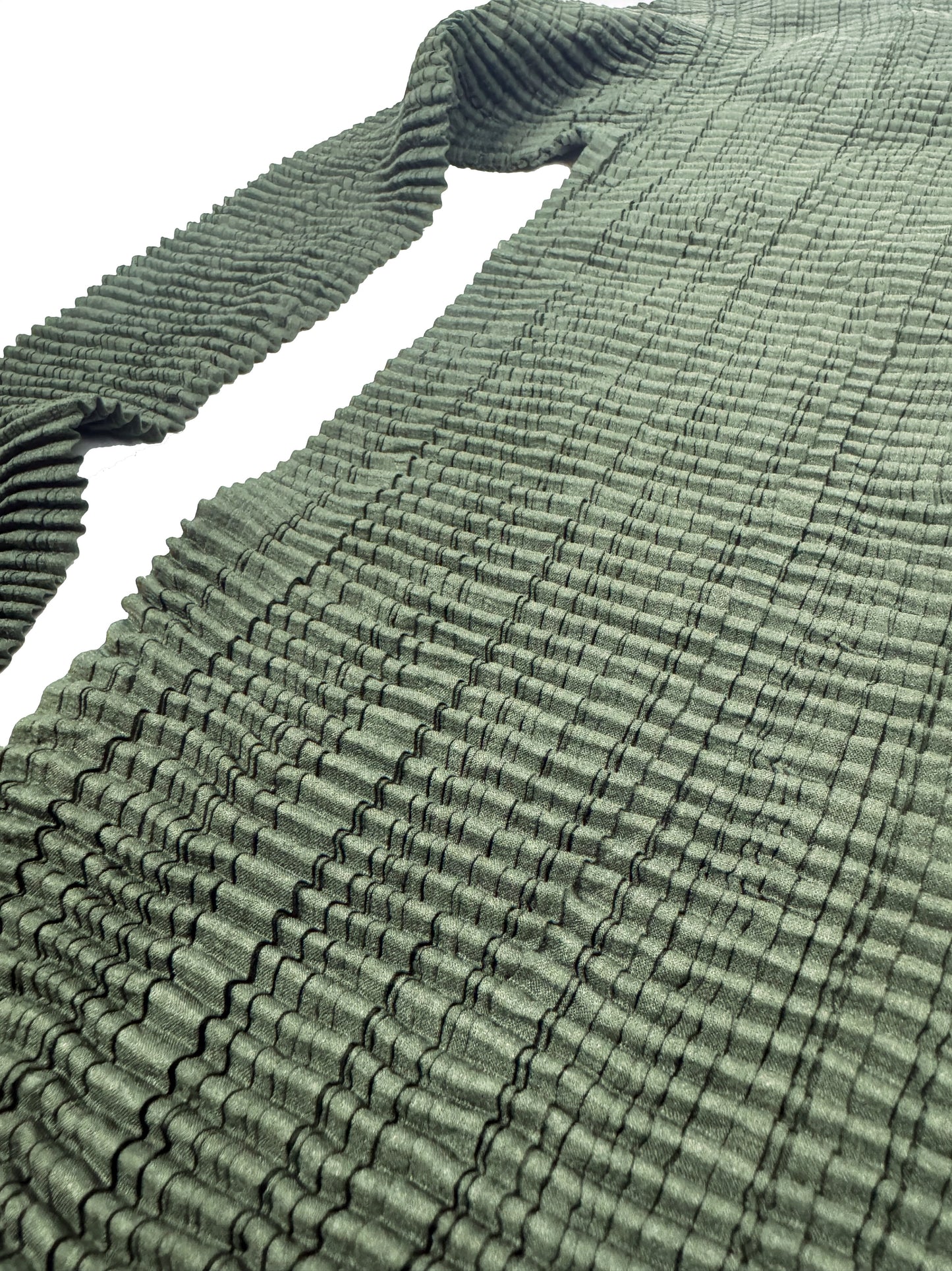 Dark Green Pleated Top