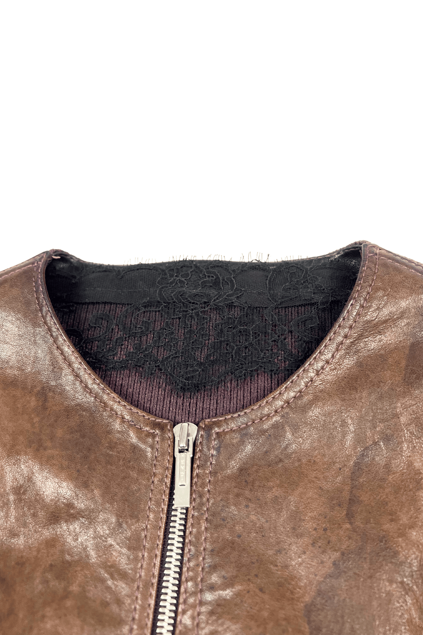 Hybrid Leather Knitted Jacket