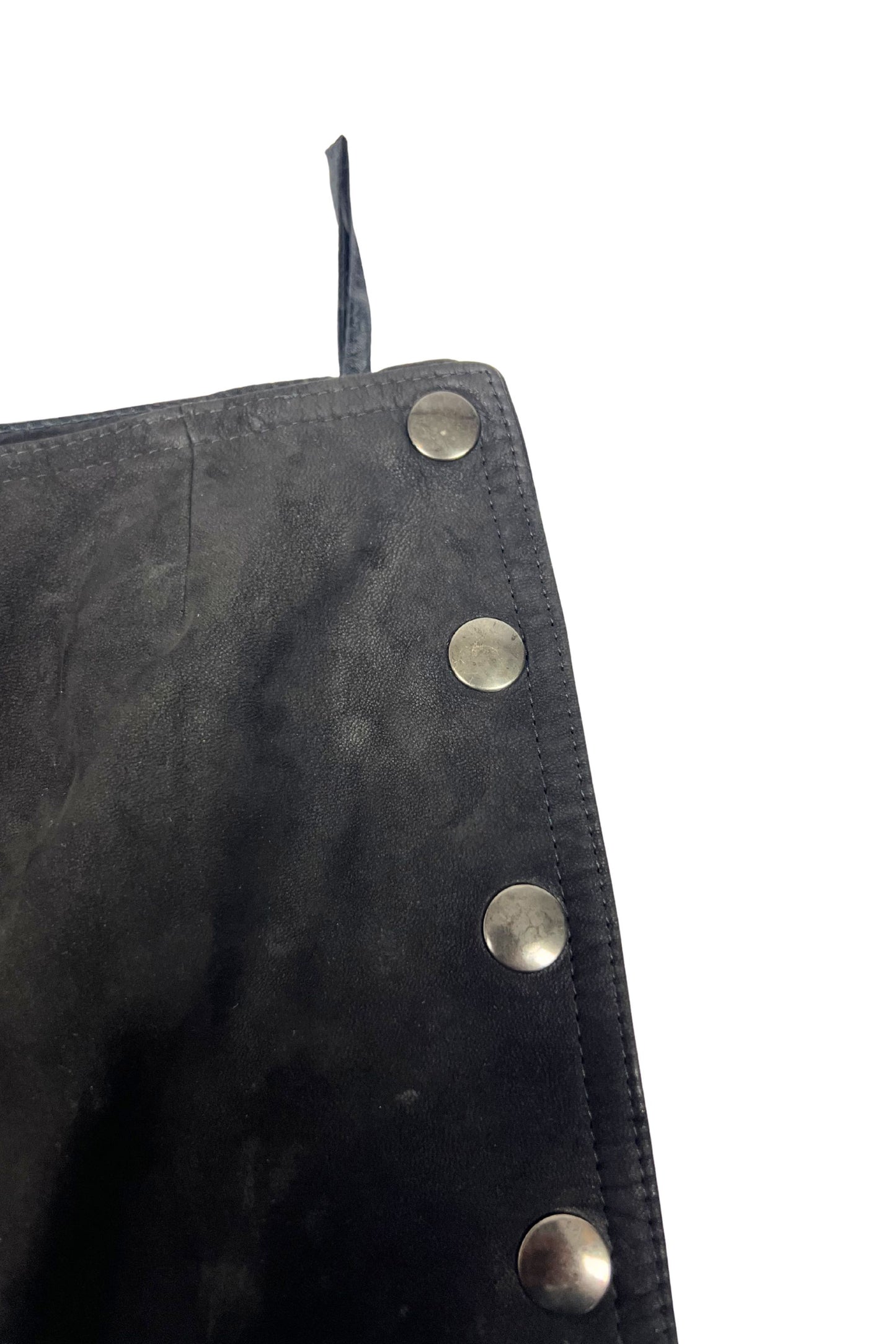 Rive Gauche Black Suede Fringe Skirt