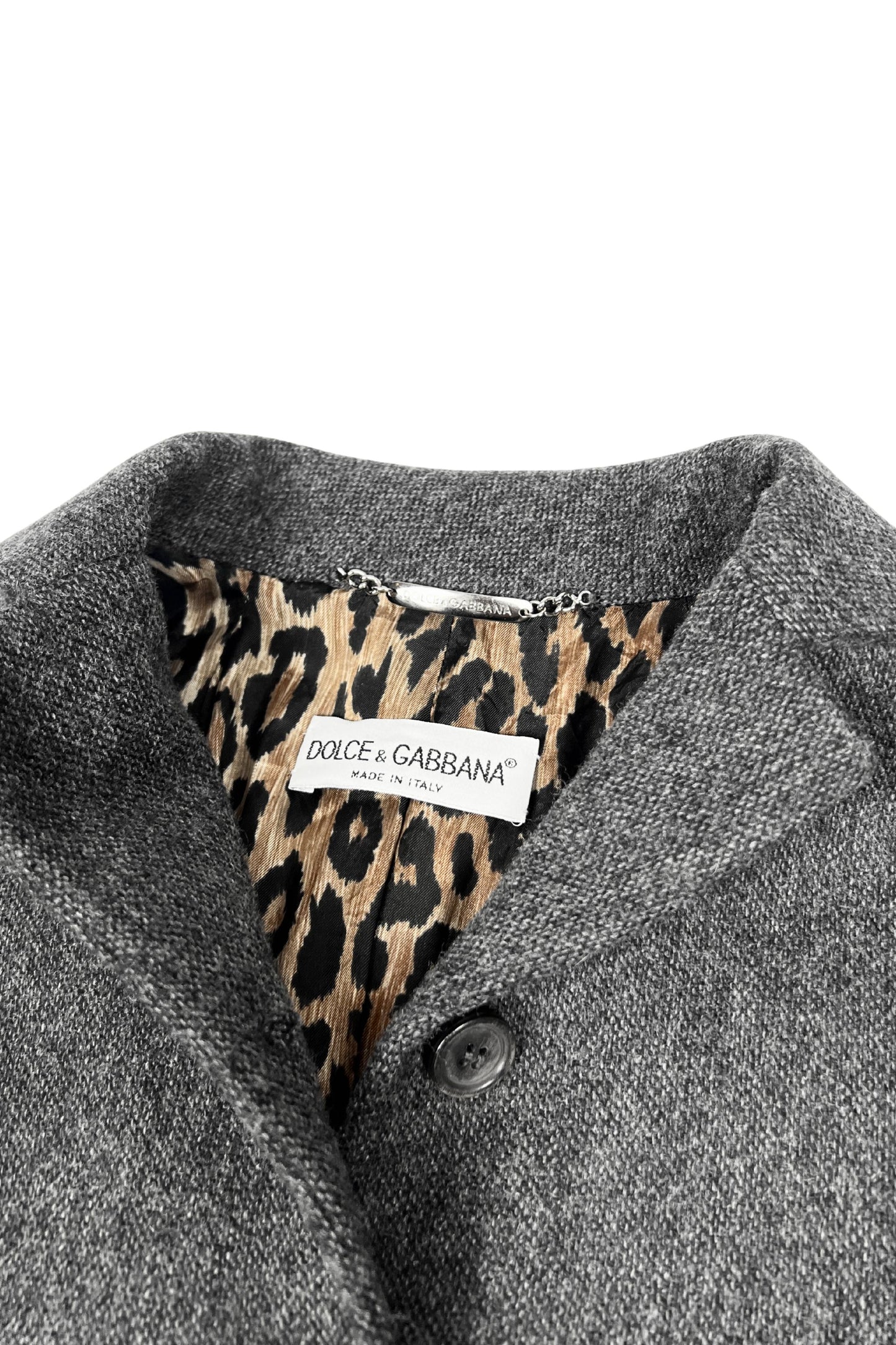 Wool Knitted Top with Panther Print Lining