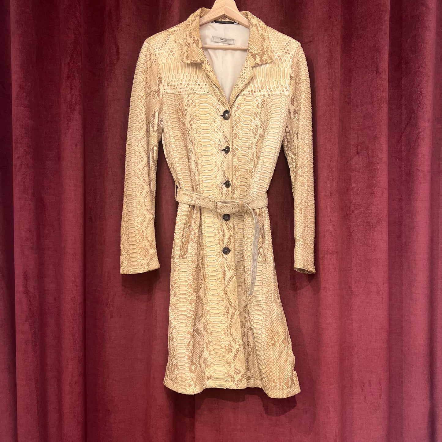 Prada python leather coat SS/04
