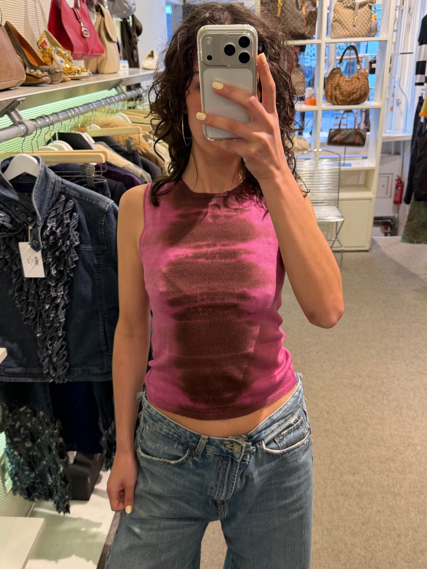 Prada Pink Tie-Dye Top