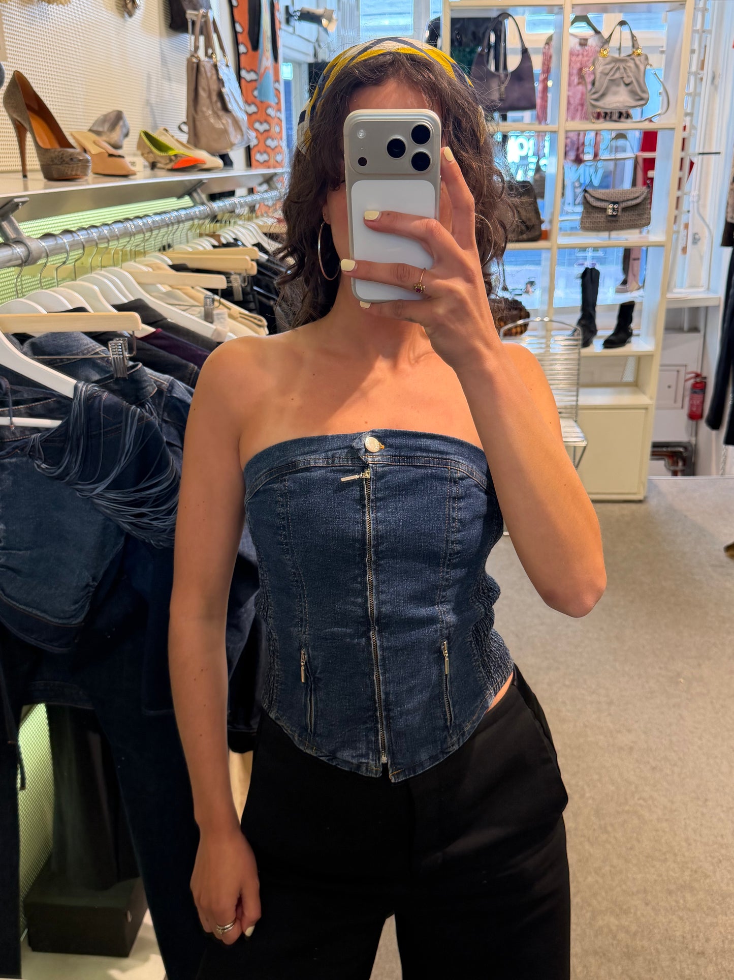 Plein Sud Denim Corset