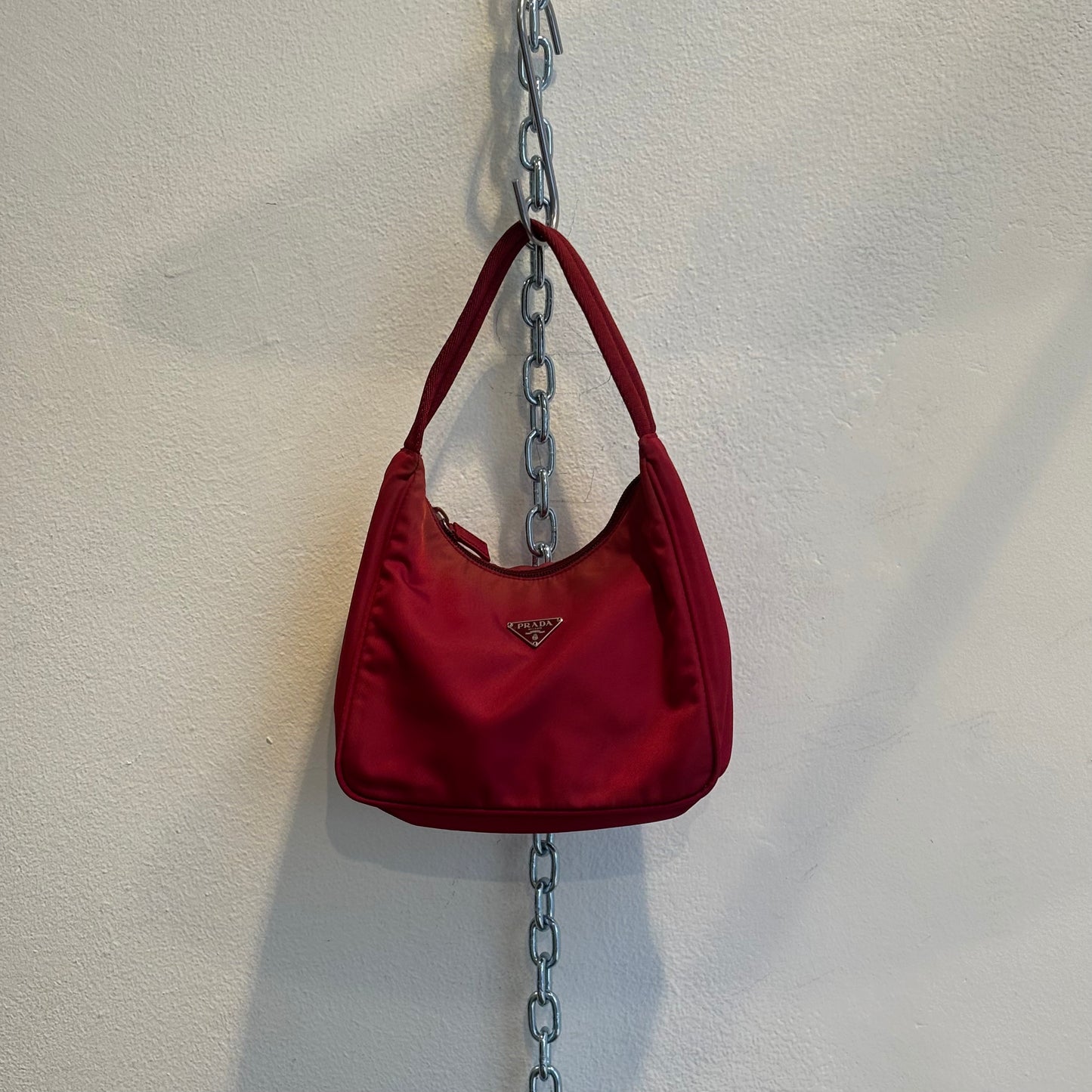 Prada red nylon bag