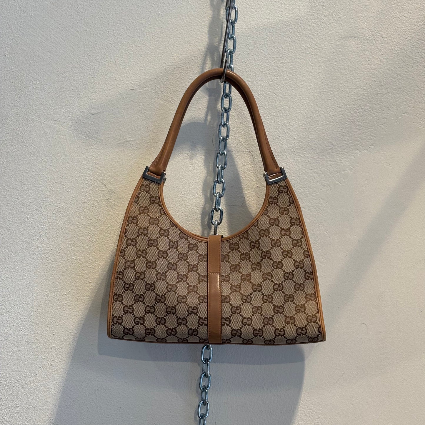 Gucci Jackie light brown monogram bag