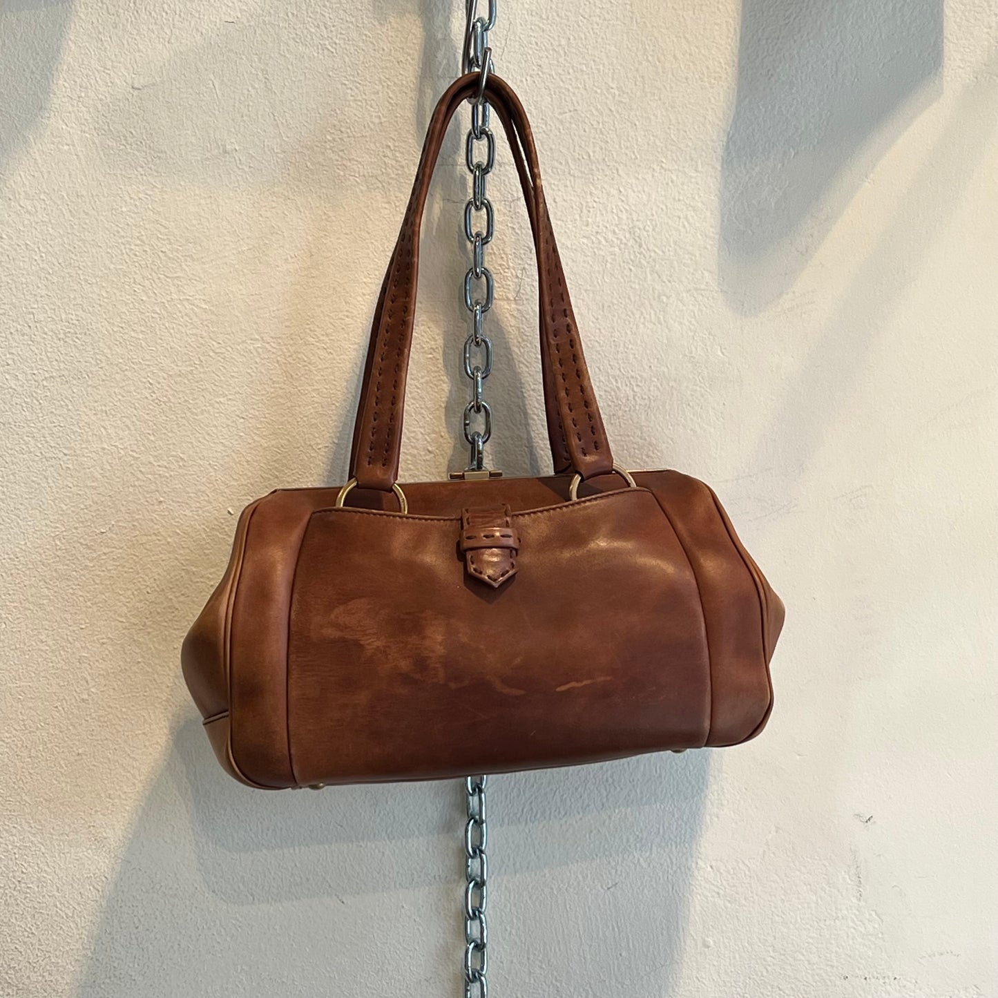 Prada light brown leather bag