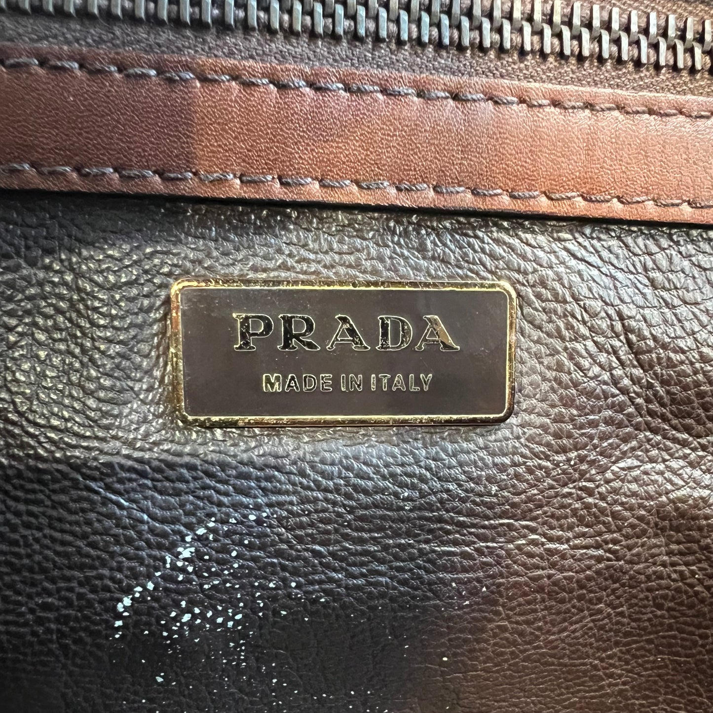 Prada light brown leather bag