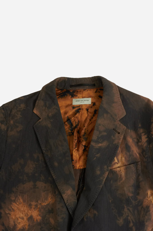 Dries Van Noten Tie Dye Distressed Blazer