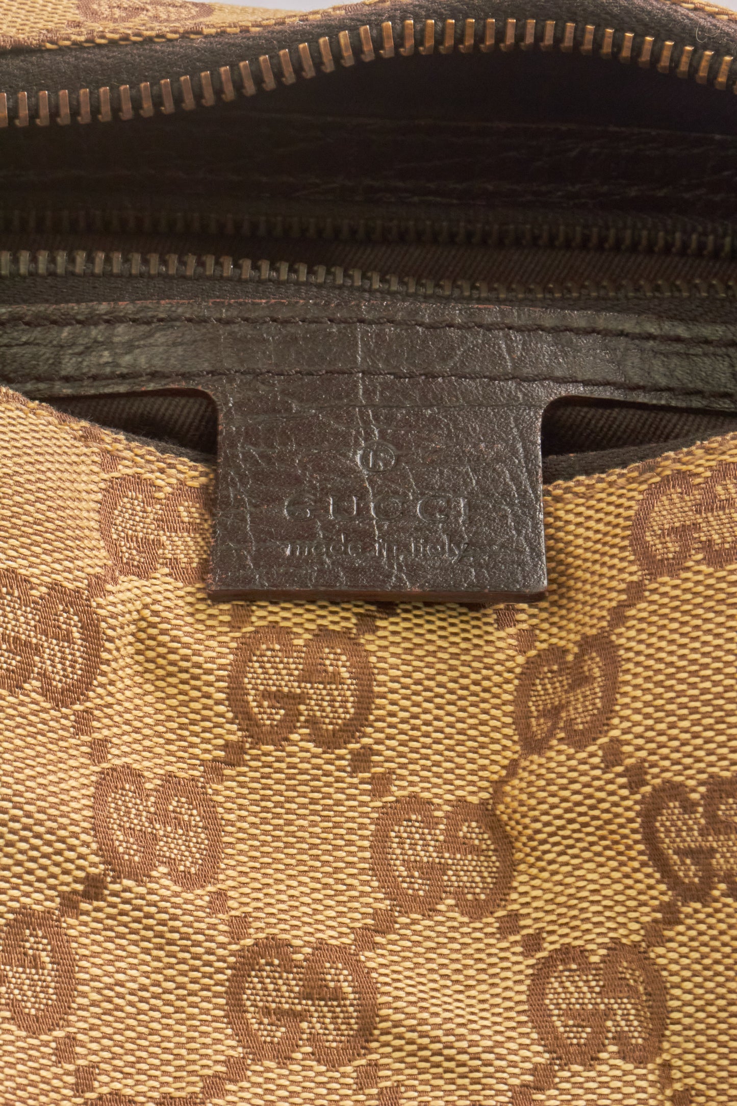 Gucci Horsebit Beige Monogram Bag