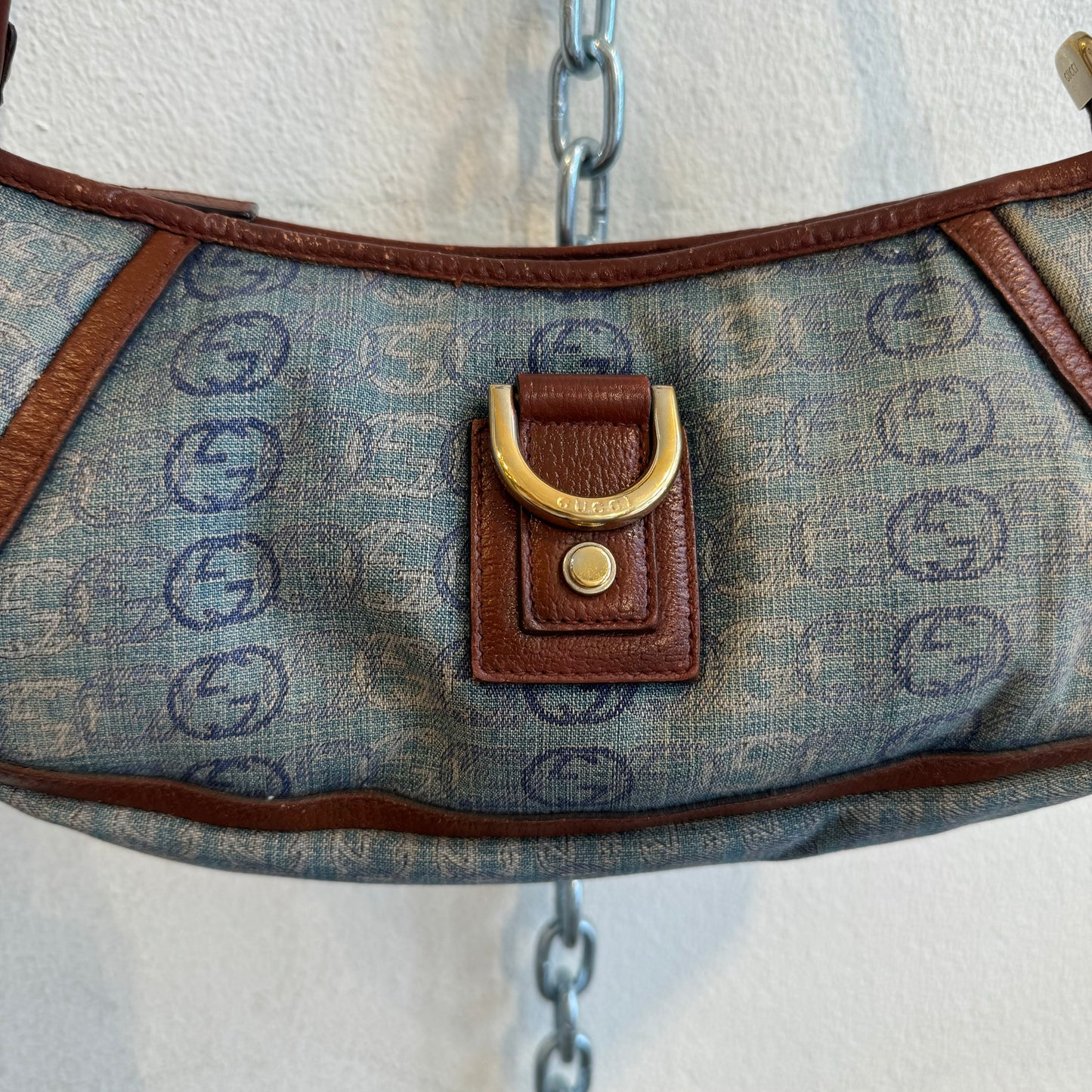 Gucci denim monogram bag