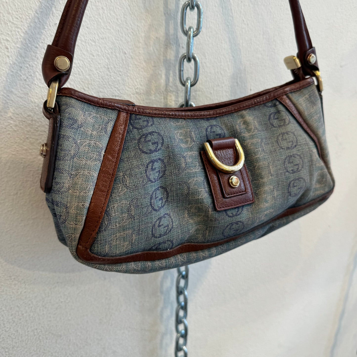 Gucci denim monogram bag
