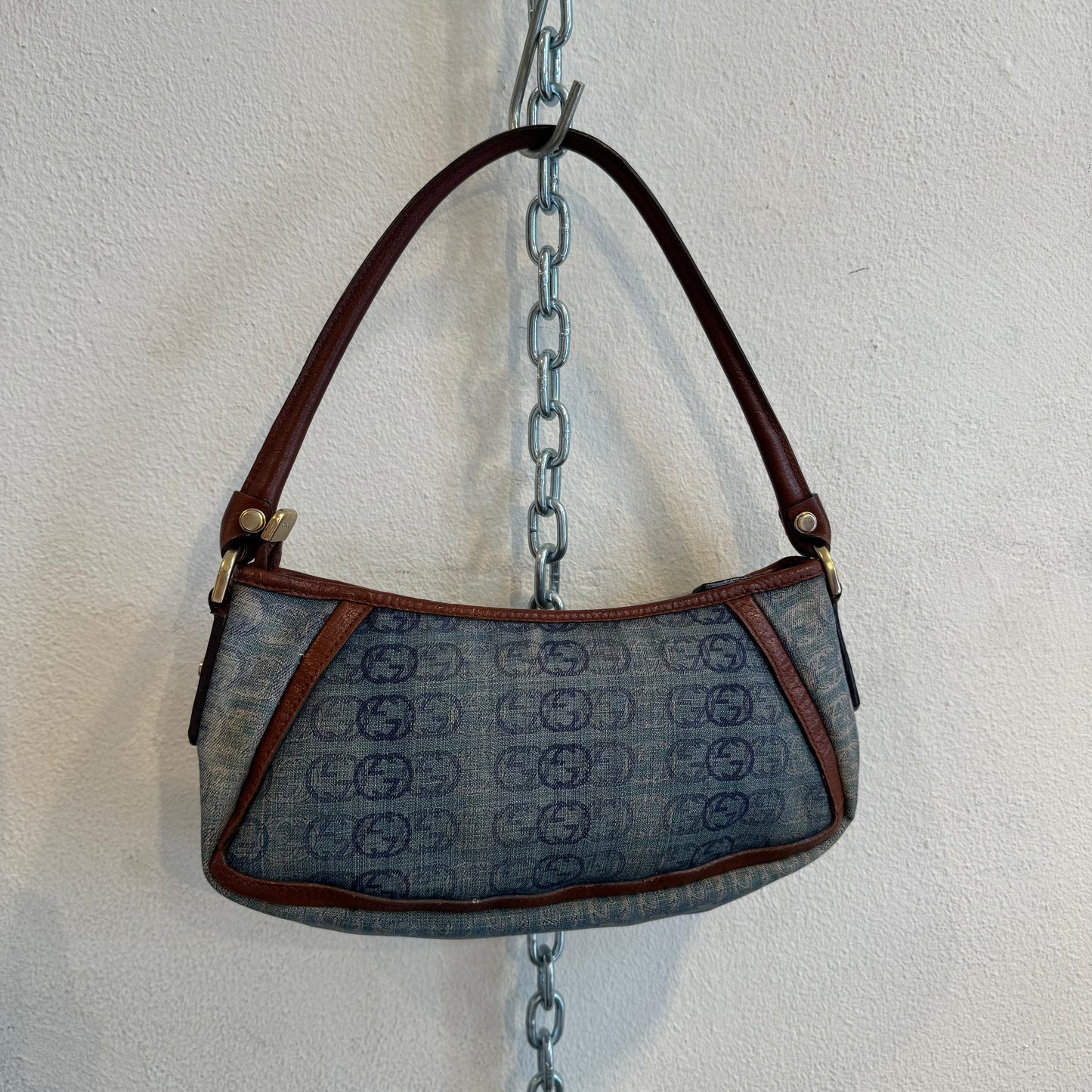Gucci denim monogram bag