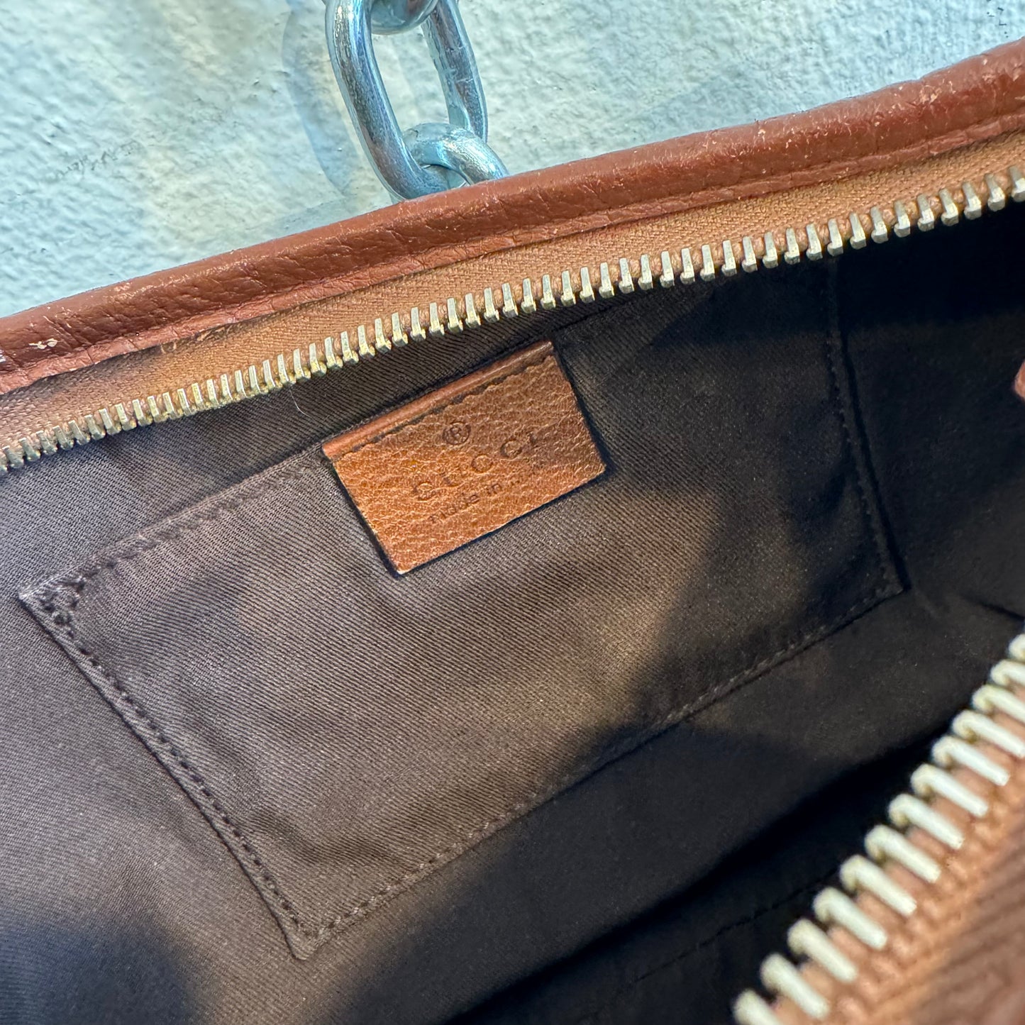 Gucci denim monogram bag
