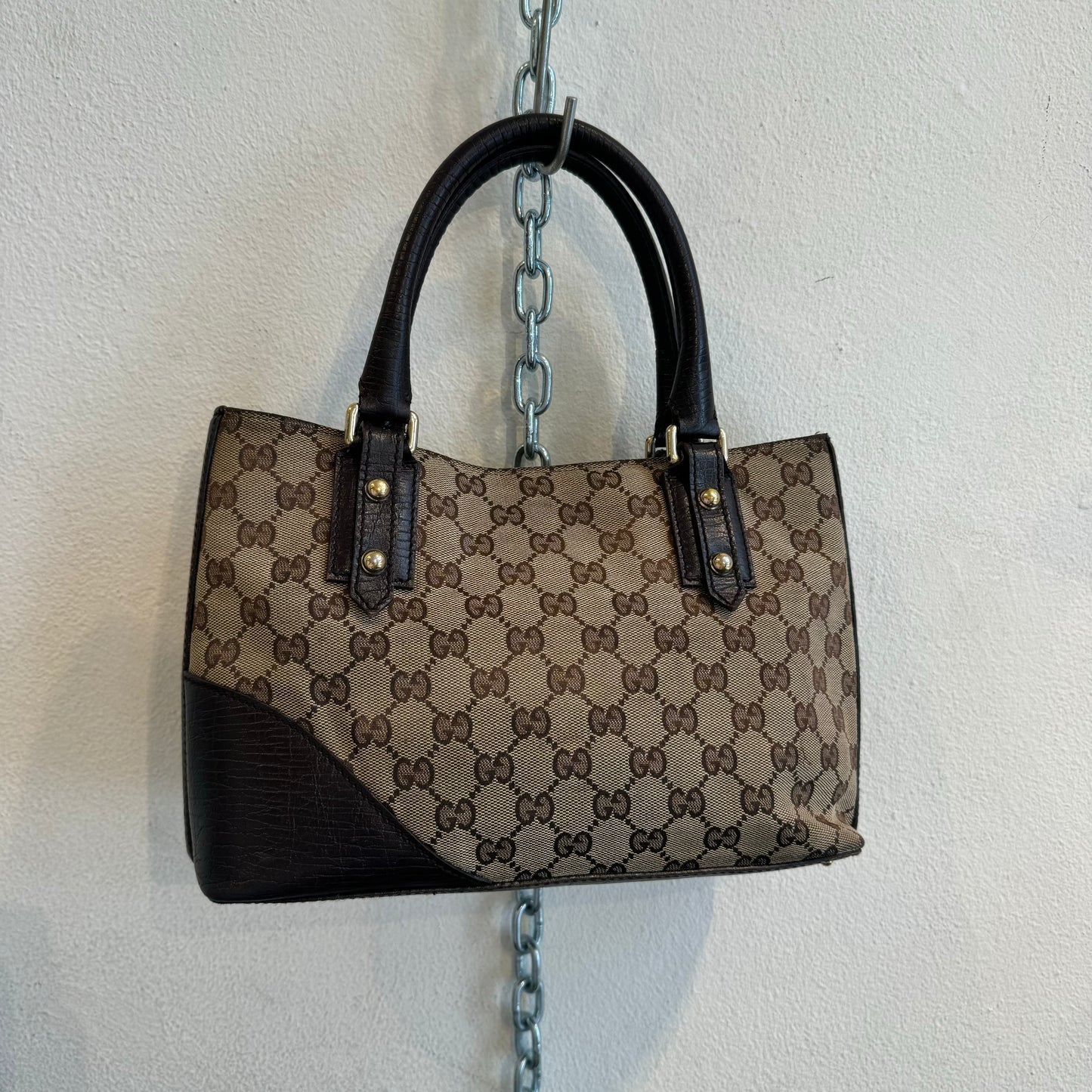 Gucci monogram horsebit bag