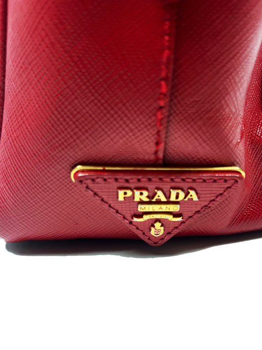 Cherry Red Saffiano Leather Bag
