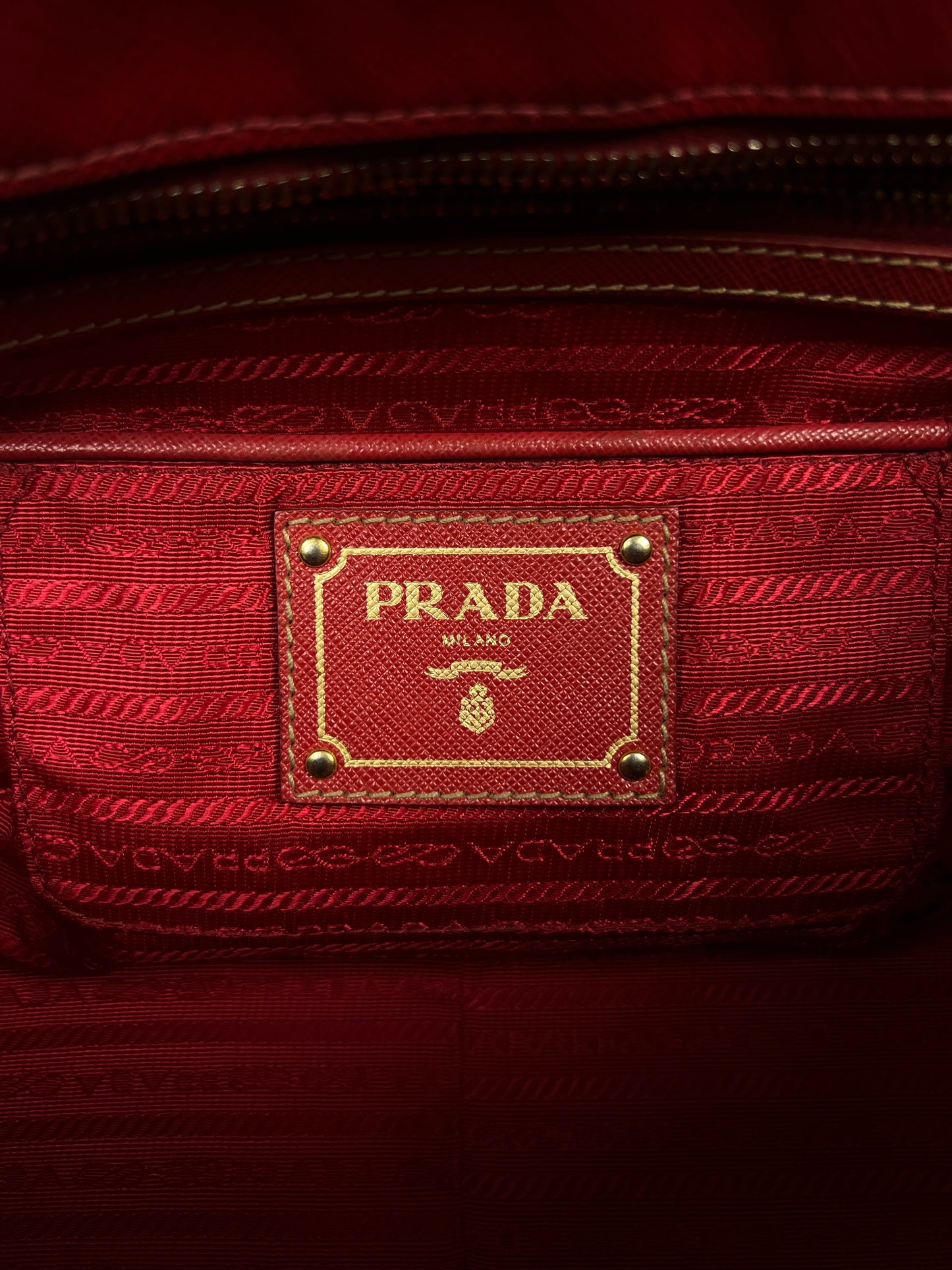 Cherry Red Saffiano Leather Bag