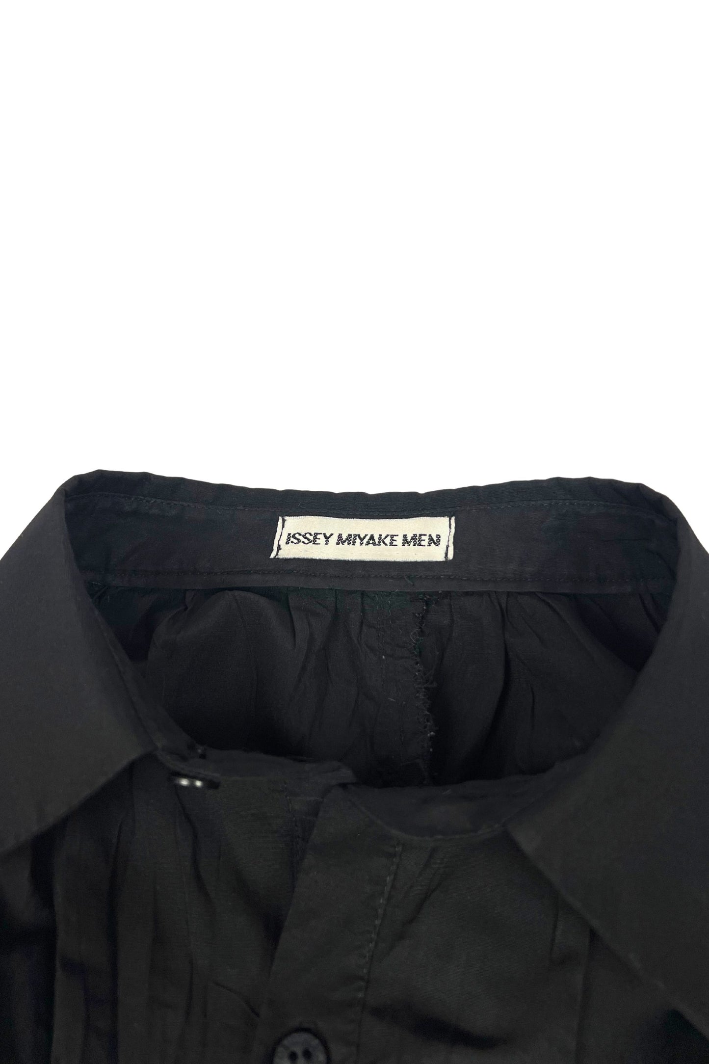Men Black Pleated Shirt