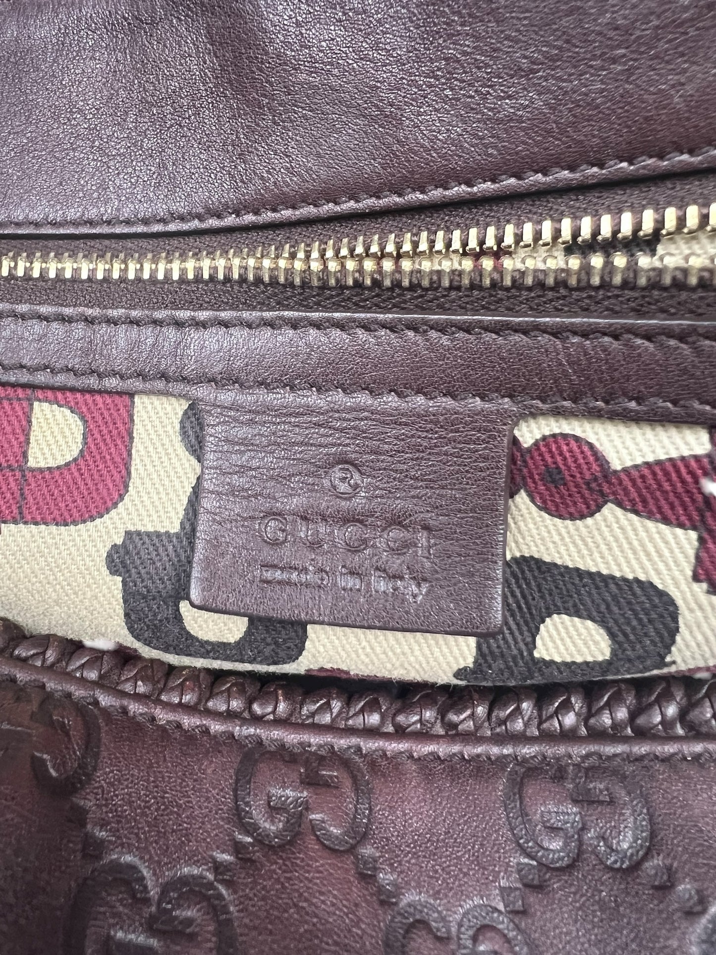 Big Brown Leather Monogram Bag