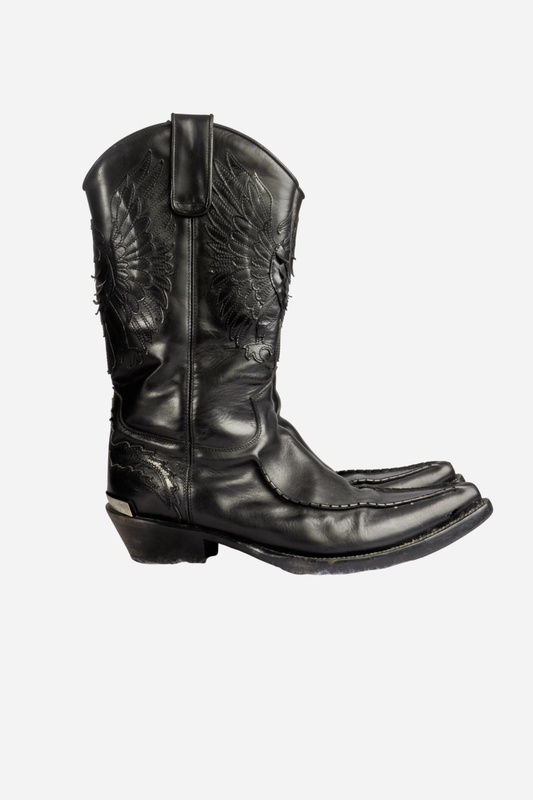 Roberto Cavalli Black Leather Boots
