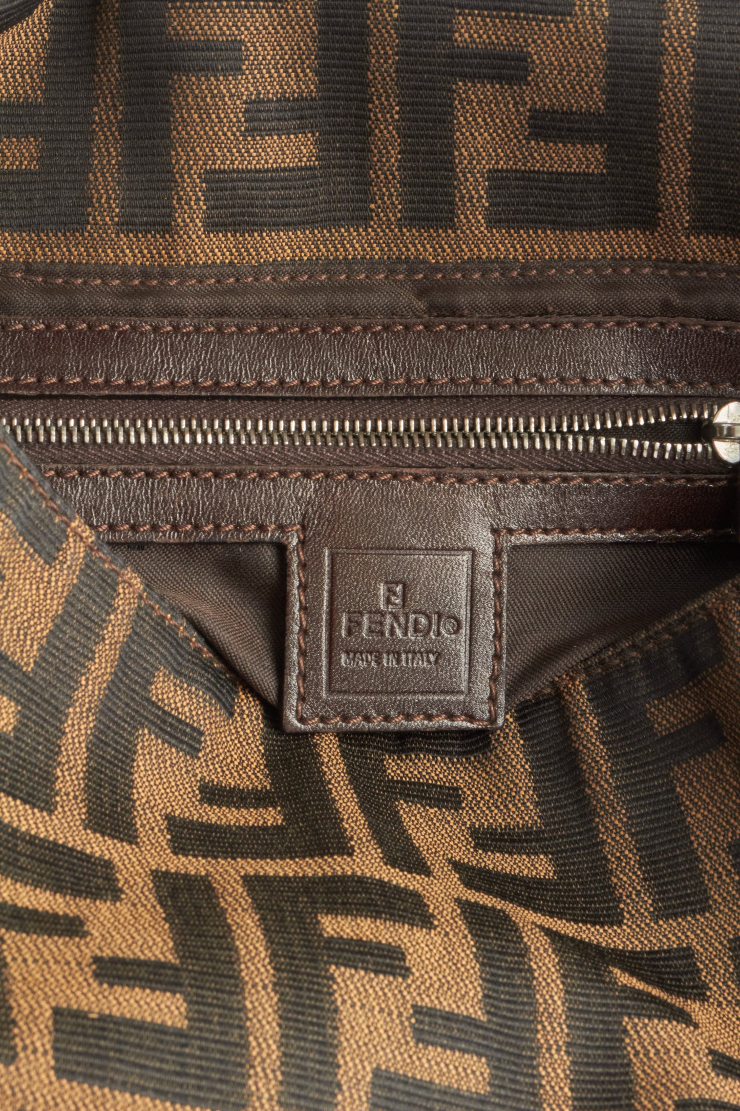 Fendi Brown Monogram Big Mamma Baguette Bag