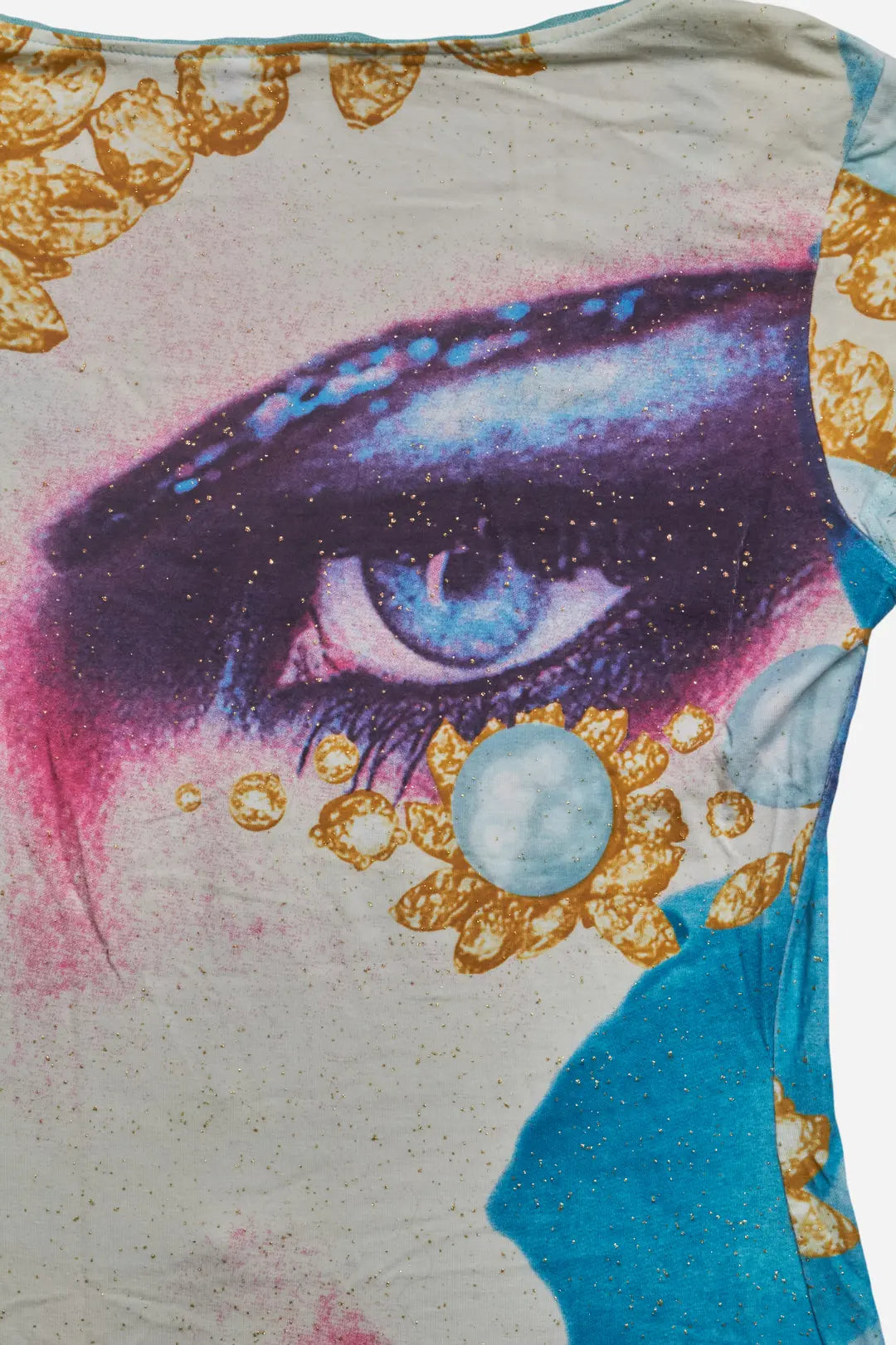 Roberto Cavalli S/S01 Elizabeth Taylor Print Face Tee