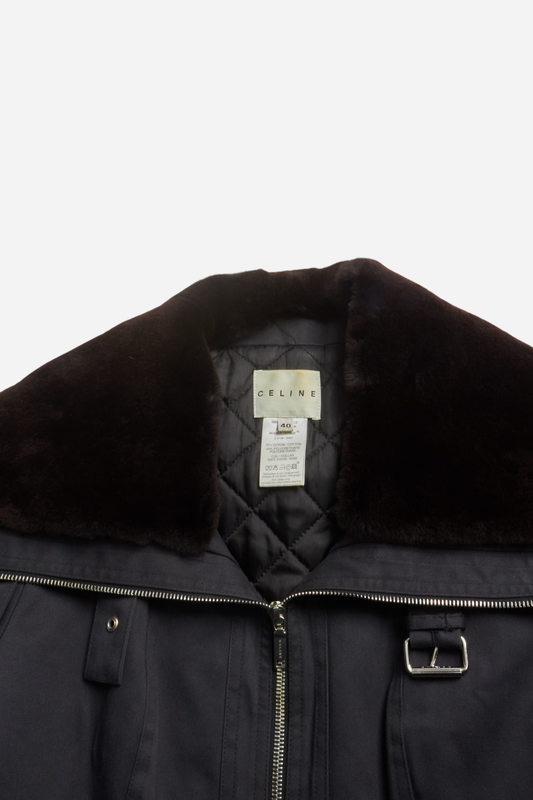 Celine Black Cropped Jacket