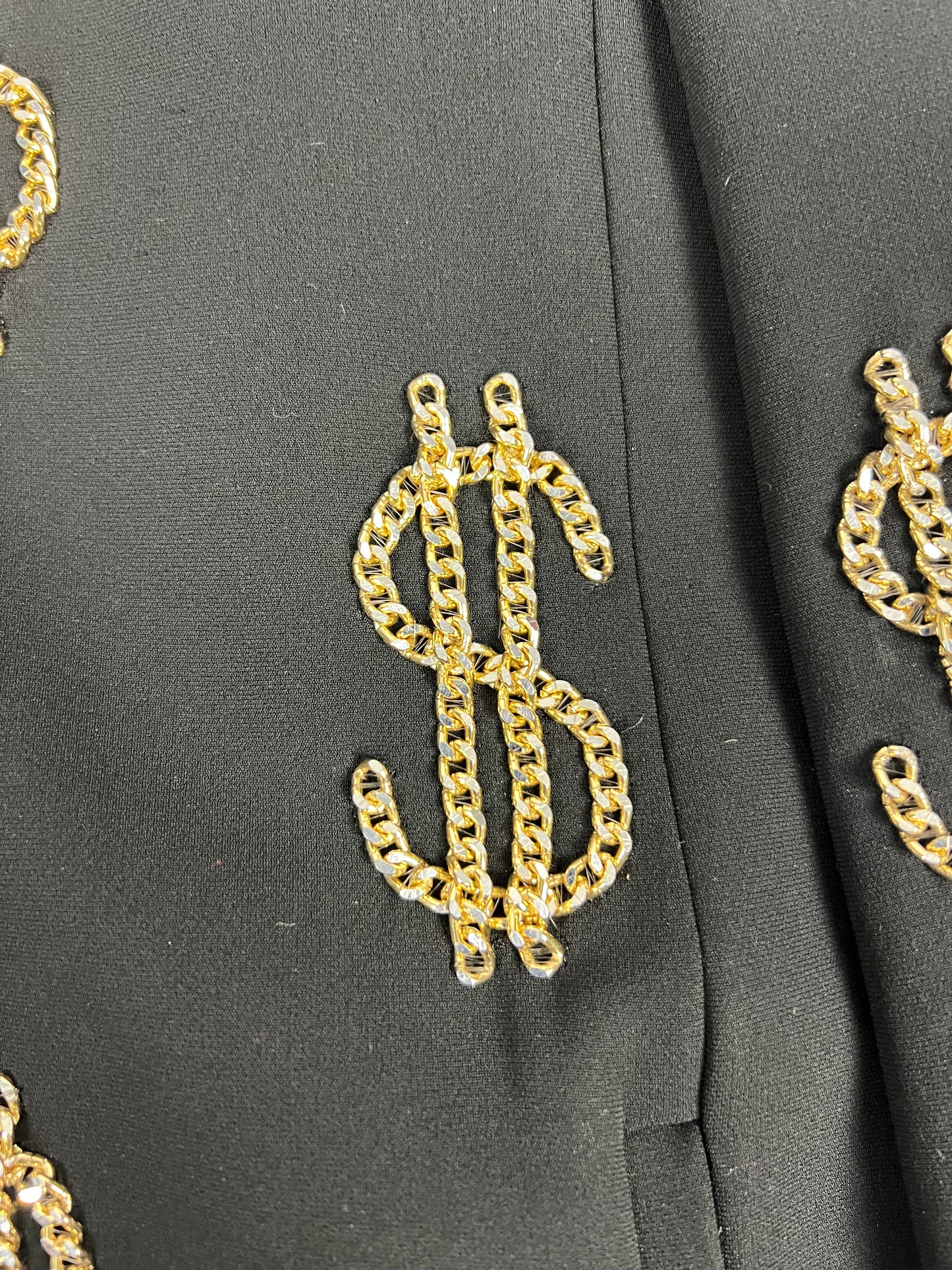 Dollar Sign Black Coat