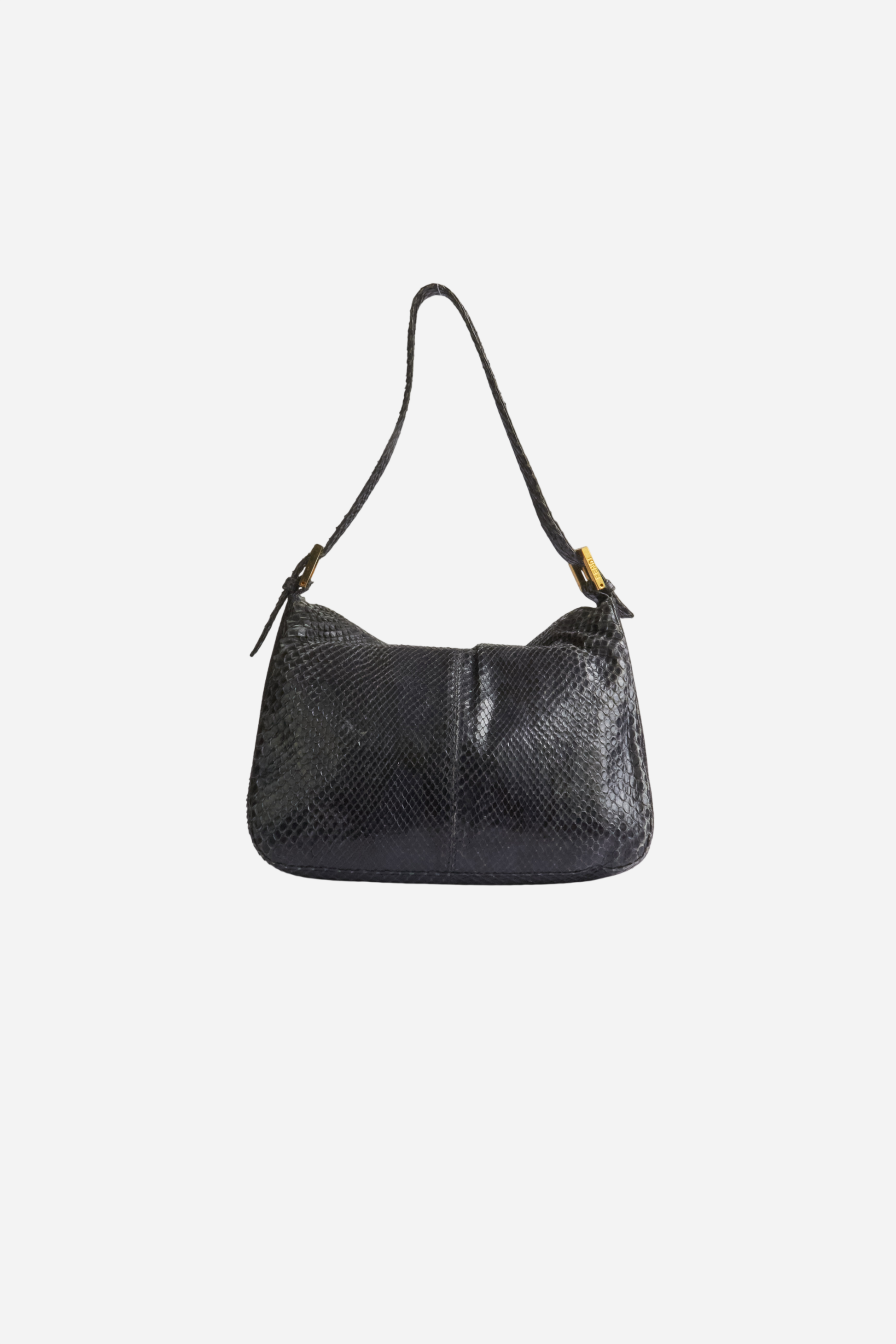 Fendi Black Python Leather Bag