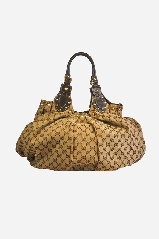 Gucci Beige Monogram Canvas Pelham Bag