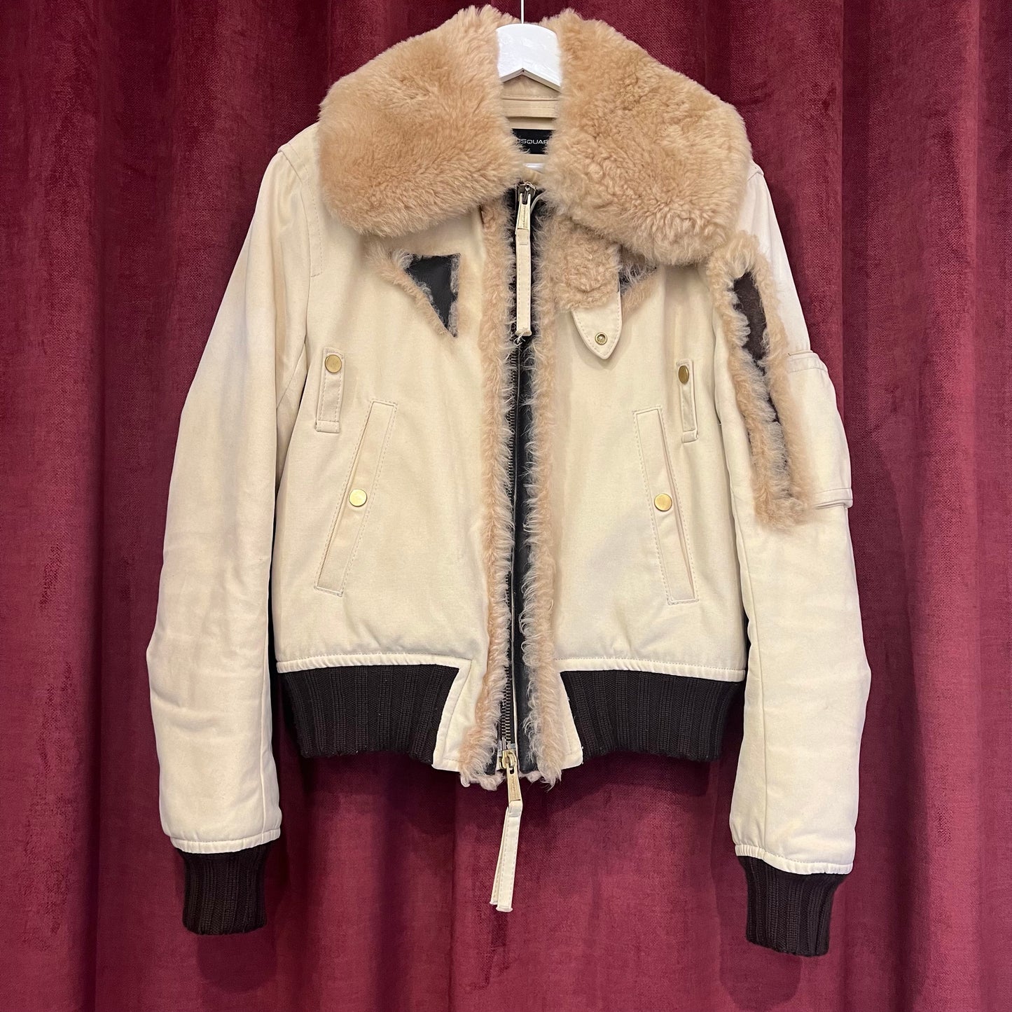 Dsquared2 brown shearling jacket